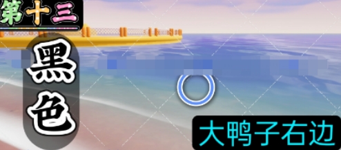 《心动小镇》沙滩乐园第13天黑色小鸭子位置
