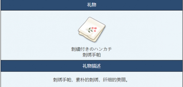《蔚蓝档案》刺绣手帕物品图鉴介绍